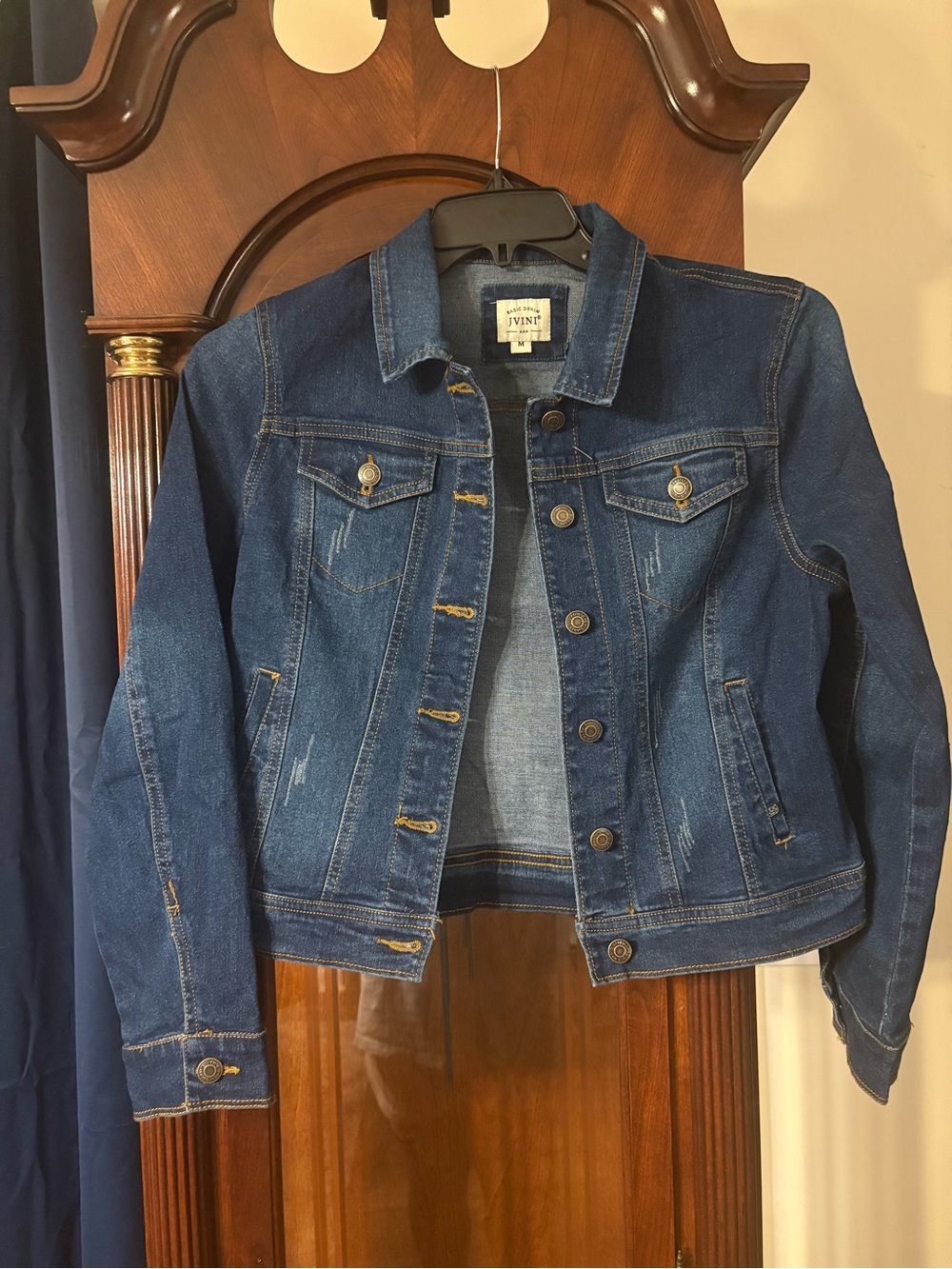 JVINI Dark Blue Women's Denim Jacket